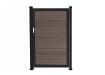 A Bambura Wood Plastic Composite Gate - Wood Grain Walnut Finish with Black Frame 
