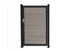 A Bambura Wood Plastic Composite Gate - Wood Grain Antique Finish with Black Frame 