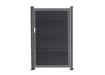A Bambura Wood Plastic Composite Gate - Wood Grain Ebony Black Finish with Silver Frame 
