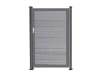 A Bambura Wood Plastic Composite Gate - Wood Grain Light Grey Finish with Silver Frame 