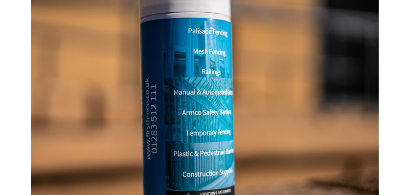 A Close up of the label on the touch up spray cans 