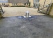 Benito H6006 Stainless Steel Automatic Telescopic Hydraulic Bollard Kit installed outside house