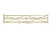 A render of the 1.2m High PAR Softwood Timber Field Gate - 3.0m to 4.5m