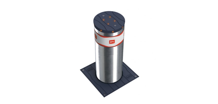 A Stainless Steel BFT Stoppy MBB 500 Automatic Security Bollard 