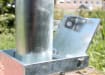 Close up of the lockable setion of the Removable Hooped Perimeter barrier