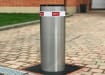 An Installed Stainless Steel BFT Stoppy B 700 Automatic Bollard 