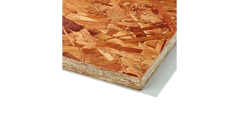 Corner of Timber Hoarding OSB Sheet 