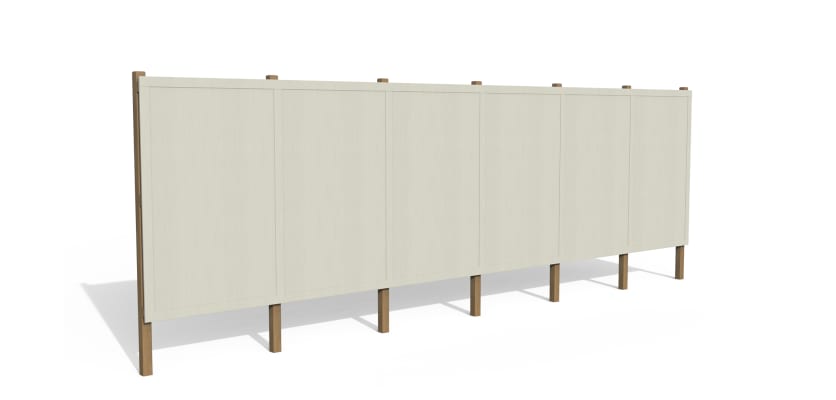 White Timber Hording Panel and White Infills 