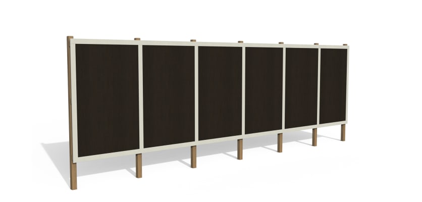 Black Timber Hording Panel and White Infills 