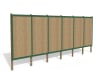 Unpainted Timber Hording Panel and Green Infills 