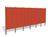 Red Timber Hording Panel and Red Infills 