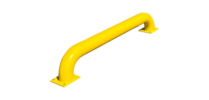 Yellow Galvanised Steel Wheel Guide Bolt Down