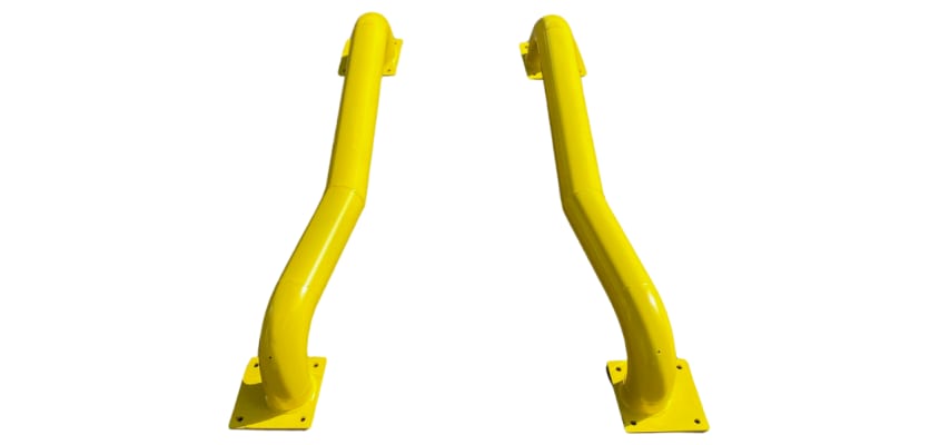 Yellow Cranked Wheel Guide