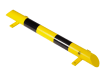 Black & Yellow Low Level Protection Rail Galvanised Bolt Down 