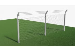 Cranked Concrete Post - to Suit 2.4m Chain Link Fencing System