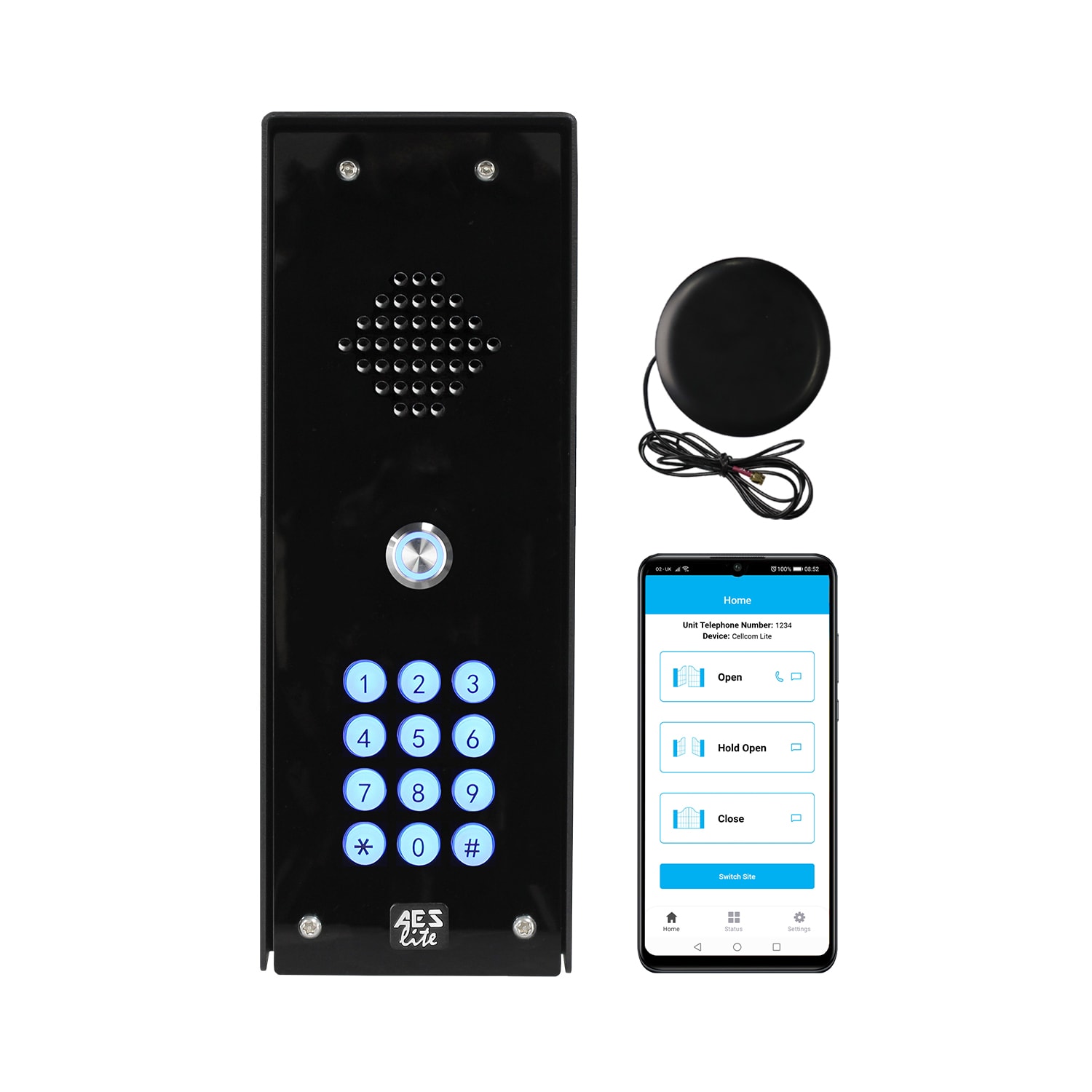 AES Lite 4G Imperial Audio GSM Intercom with Keypad | Gate Intercom ...