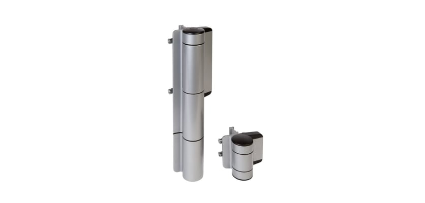 Silver Locinox Mammoth Second Generation 180° Gate Closer and Hinge Combination
