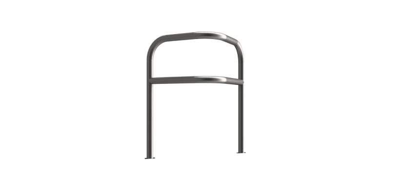 Galvanised steel corner protection barrier