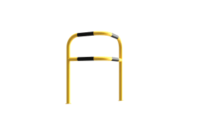  Black & Yellow Corner Protection Hoop CPH60 60mm Diameter With Horizontal Rail