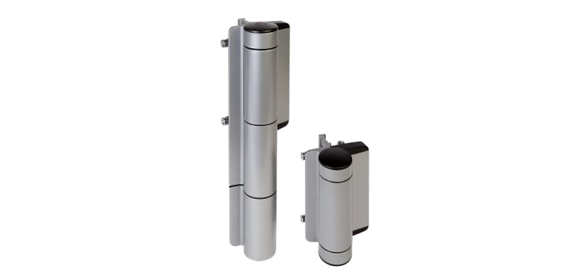 Silver Locinox Mammoth HD High Power Second Generation 180° Gate Closer and Hinge Combination