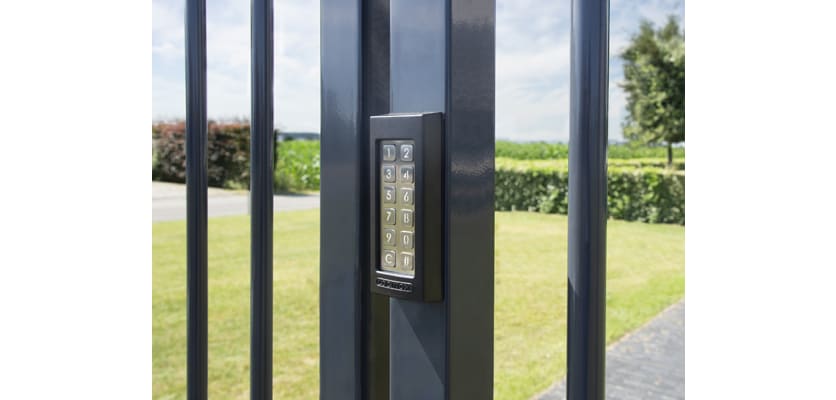 Locinox Slimstone-2 Weather Resistant Keypad installed on the gate