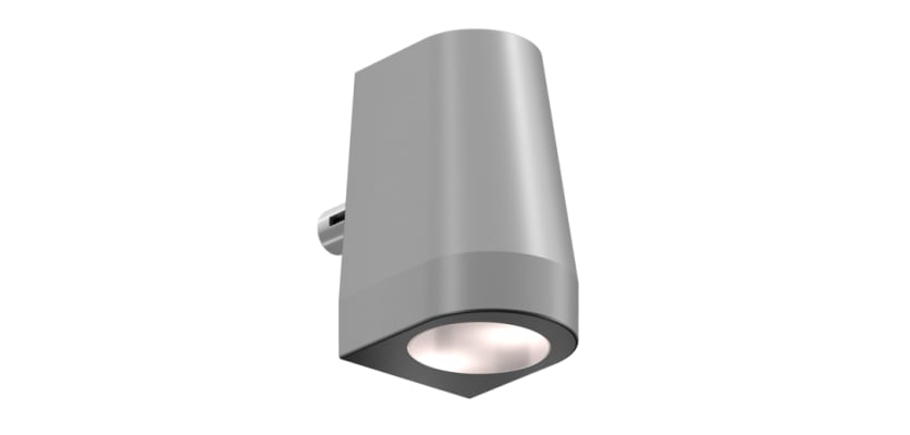 Silver 55mm Locinox Cone Architectural Wall Lighting