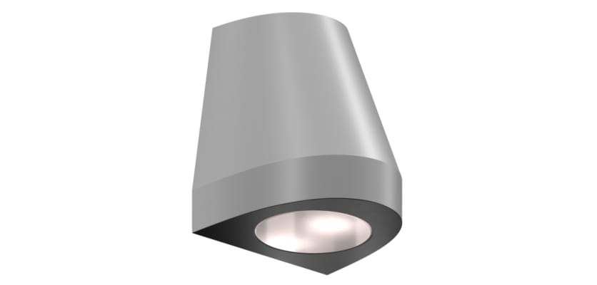 Silver 85mm Locinox Cone Architectural Wall Lighting