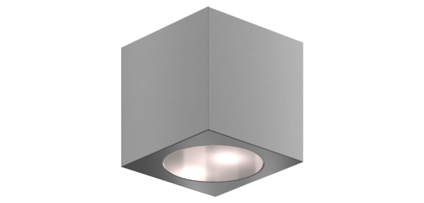 Grey 75mm Locinox Cube Architectural Wall Lighting