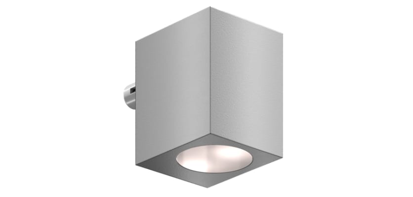 Silver 55mm Locinox Cube Architectural Wall Lighting