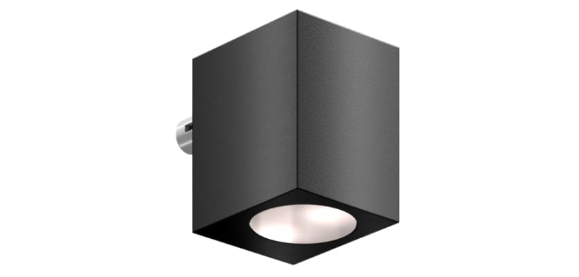 Black 55mm Locinox Cube Architectural Wall Lighting