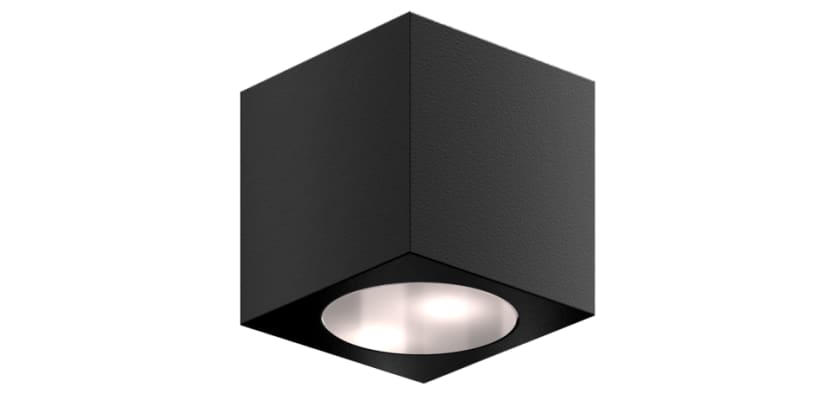 Black 75mm Locinox Cube Architectural Wall Lighting