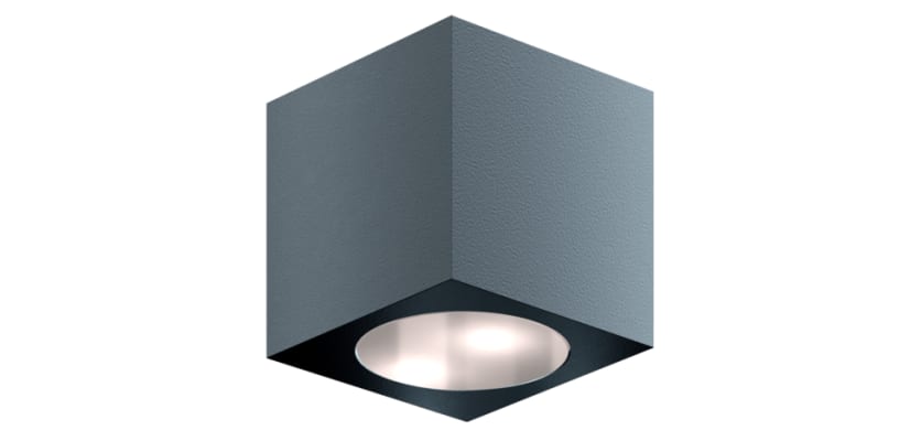 Grey 75mm Locinox Cube Architectural Wall Lighting