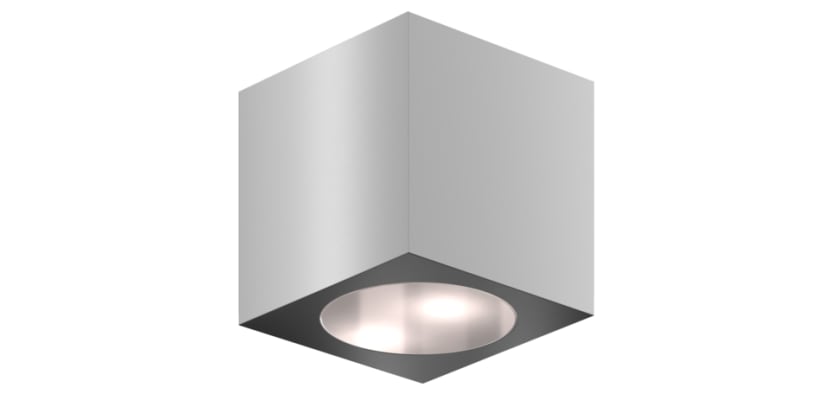 75mm uncoloured Locinox Cube Architectural Wall Lighting
