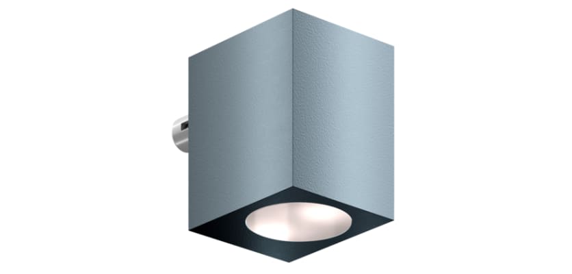 Grey 55mm Locinox Cube Architectural Wall Lighting