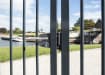Locinox Surface Mounted Gate Lock installed on gate