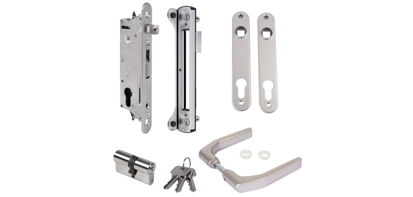 Silver Locinox Fiftyset Complete Insert Lock Set