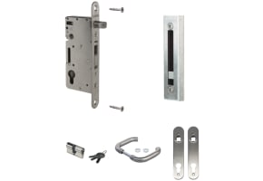 Locinox H-Wood Set Complete Wooden Gate Insert Lock Set