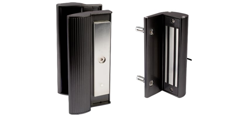 Black Locinox MAG3000 Surface Mounted Magnetic Lock With Integrated Handles