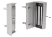 Silver MAGMAG3000 Surface Mounted Electromagnetic Lock Without HandlesMAGMAG3000 Surface Mounted Electromagnetic Lock Without Handles