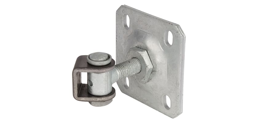 Locinox G90WP Vandal-Proof One-Way 90° Hinge Pair With Adjustable Steel Wall Plate