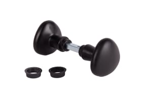 Locinox 3006RB Black Aluminium Round Knob Handle Pair