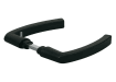 Locinox 3006P Black Polyamide Rounded Rectangular Handle Pair