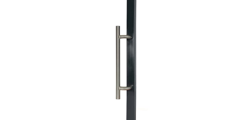 A Locinox BAR-I Stainless Steel Fixed Handle - 90 degree bracket