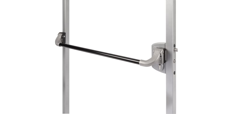 A Surface Mounted Locinox Aluminium Push Bar