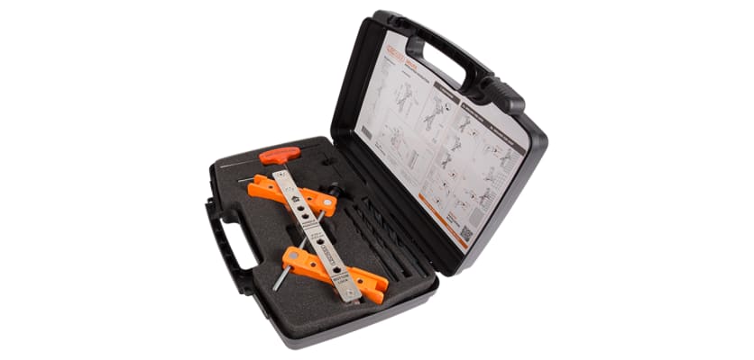 The Locinox Drillfix Jigs in their Case
