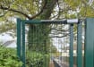 Semi-automatic pedestrian gate kit installed on a gate