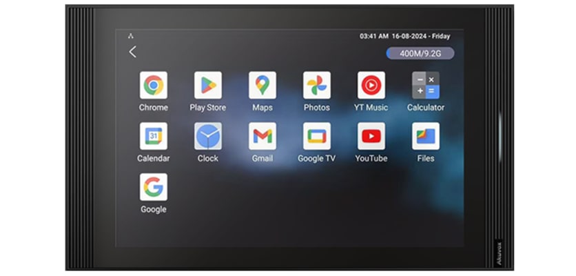 Showing the apps available on the S567G touchscreen