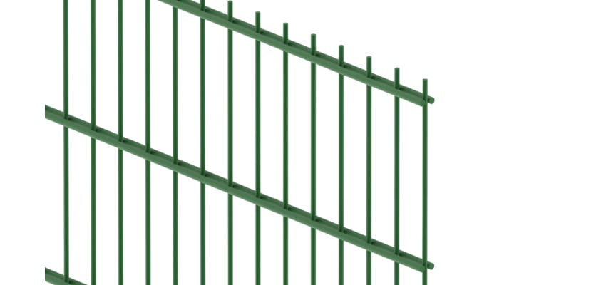 Close up of Green 868 mesh panel