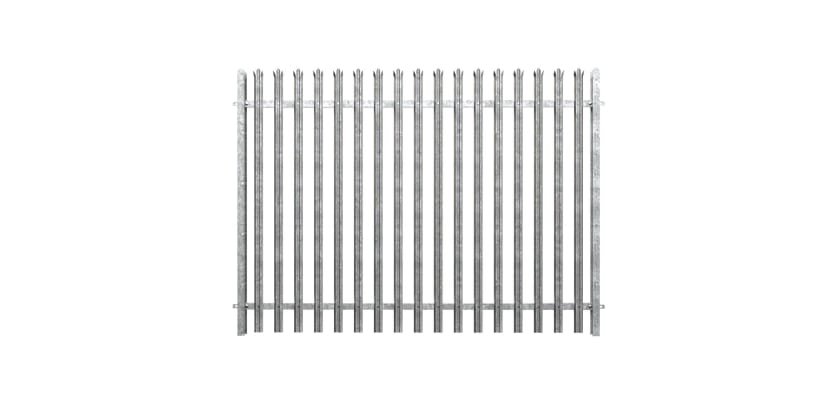 PaliGuard 2.1m high fencing, with W shaped profile, triple point, and dig in posts