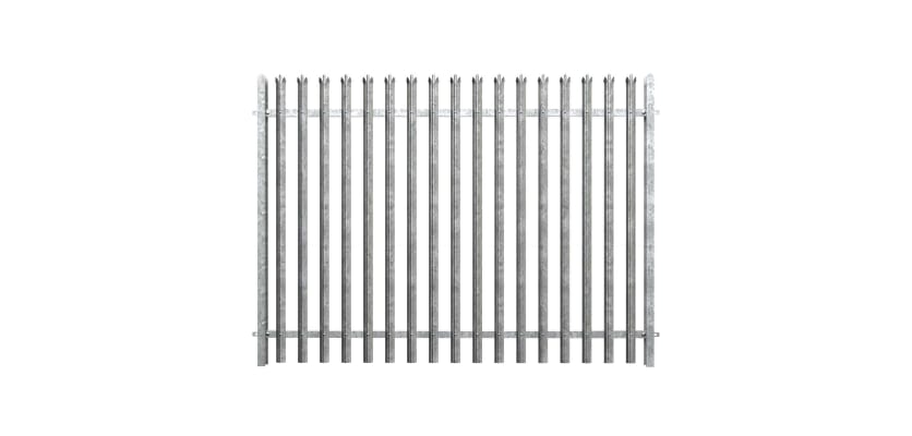 PaliGuard 2.4m high fencing, with D shaped profile, triple point, and dig in posts